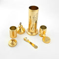 Orthodox Holy Oil Vessel with Prayer Spoon – Gold Plated Eastern Church Ceremonial Oil Container