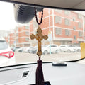 Orthodox Cross Jesus Pendant – Christian Crucifix Car Hanging Ornament & Religious Gift