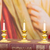 Vintage Gold Church-Style Candle Holder for Altar, Prayer & Religious Ceremonies