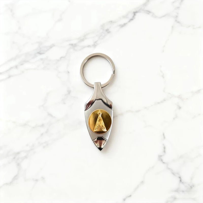 Virgin Mary Crown Icon Metal Keychain & Handbag Charm - Sylva