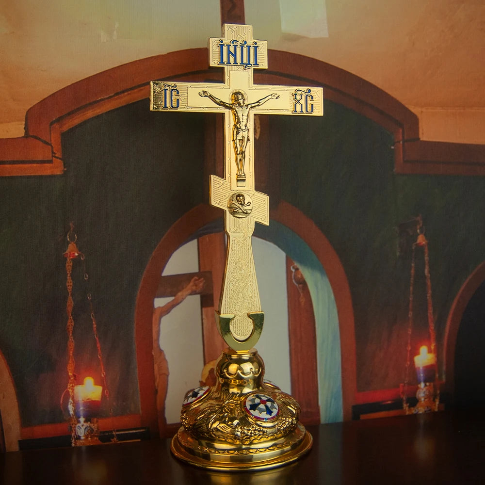 Orthodox Blessing Cross – Jesus Crucifix Wall Cross for Home & Church