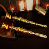 Orthodox-Style Gold-Tone Altar Candlestick – Red Christian Prayer Candle Holder