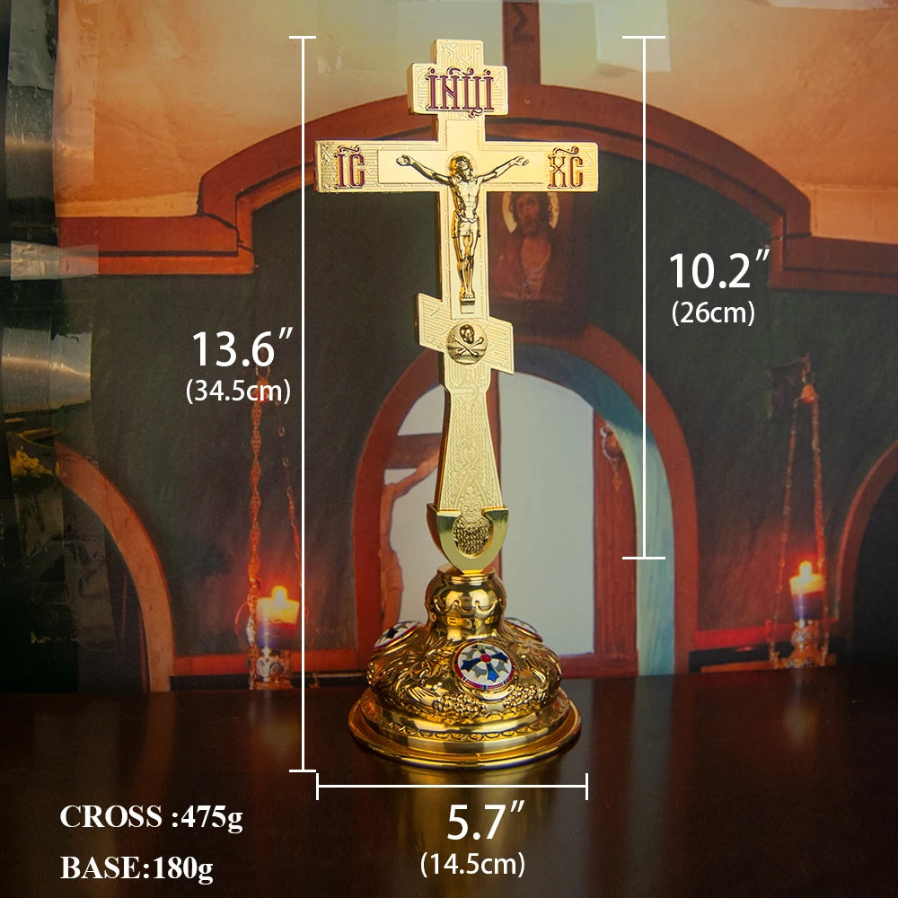 Orthodox Blessing Cross – Jesus Crucifix Wall Cross for Home & Church
