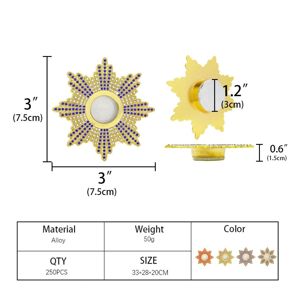 Orthodox-Style Sunburst Reliquary Case – 3 Inch Christian Keepsake Holder - Sylva