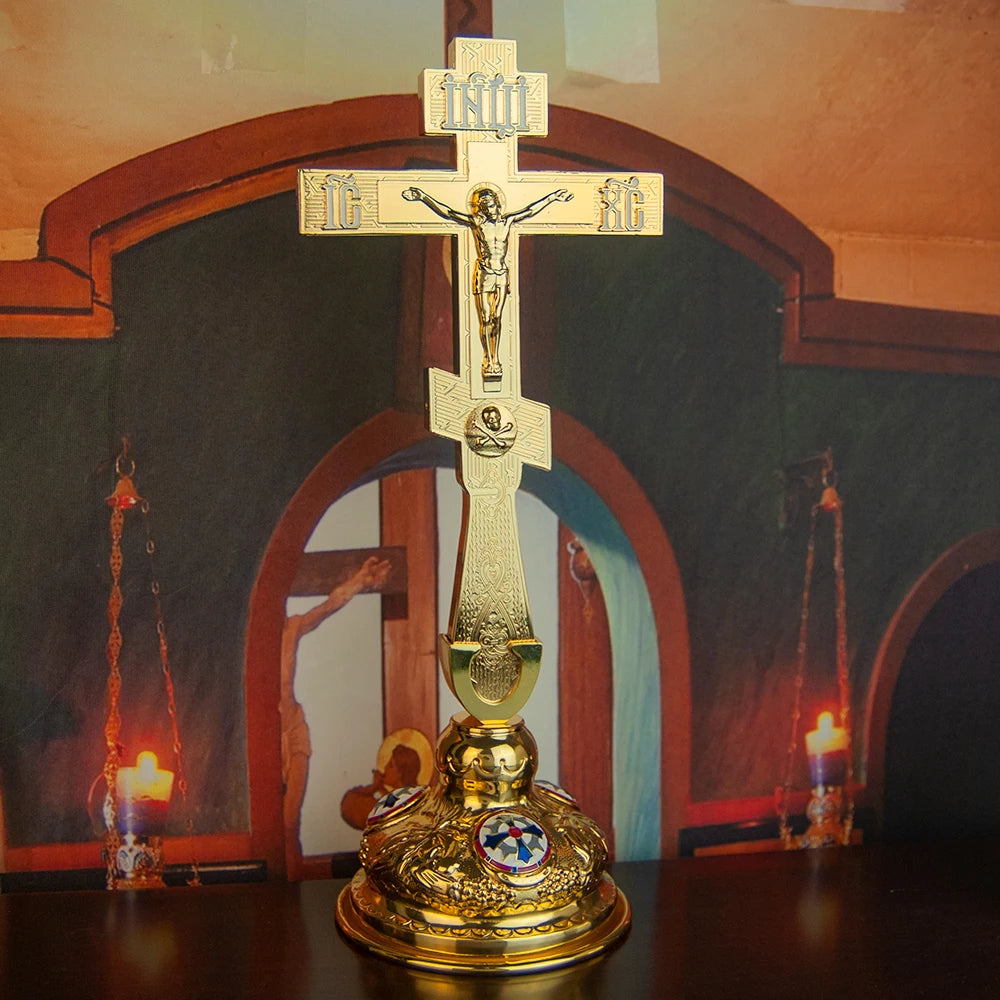 Orthodox Blessing Cross – Jesus Crucifix Wall Cross for Home & Church
