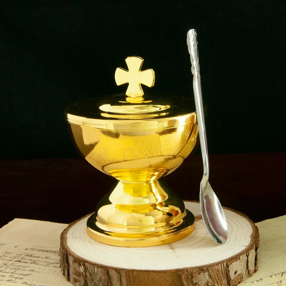 Gold-Plated Communion Cup Set – Christian Church Ceremonial Vessel & Mass Supplies - Sylva