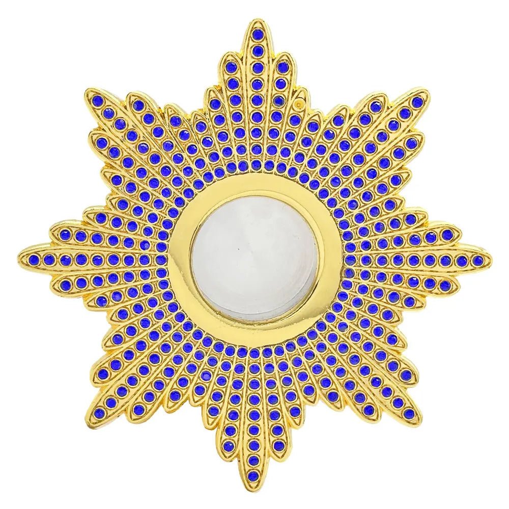 Orthodox-Style Sunburst Reliquary Case – 3 Inch Christian Keepsake Holder - Sylva