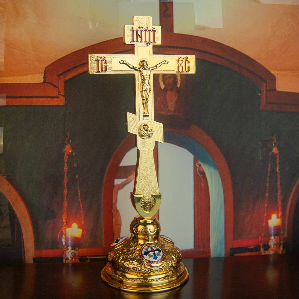 Orthodox Blessing Cross – Jesus Crucifix Wall Cross for Home & Church