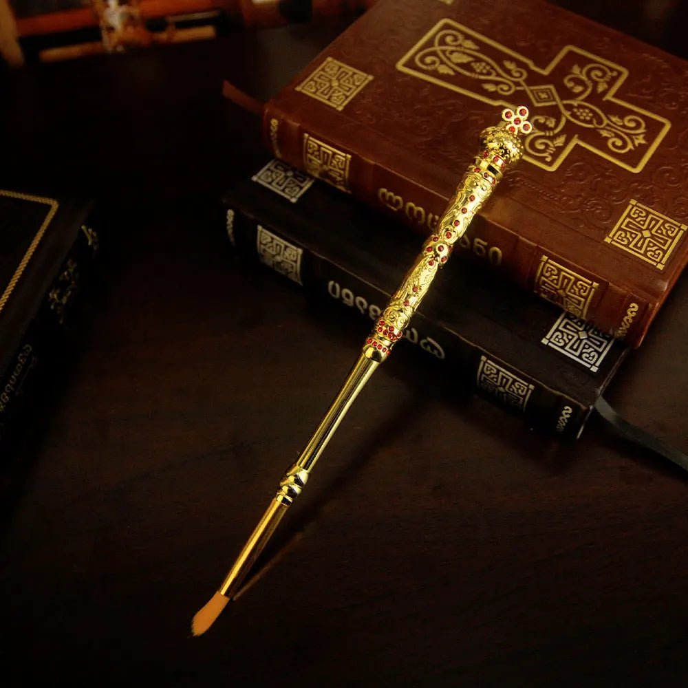Orthodox-Style Holy Oil Applicator Set – 3 Piece Gold-Tone Ceremonial Tools - Sylva