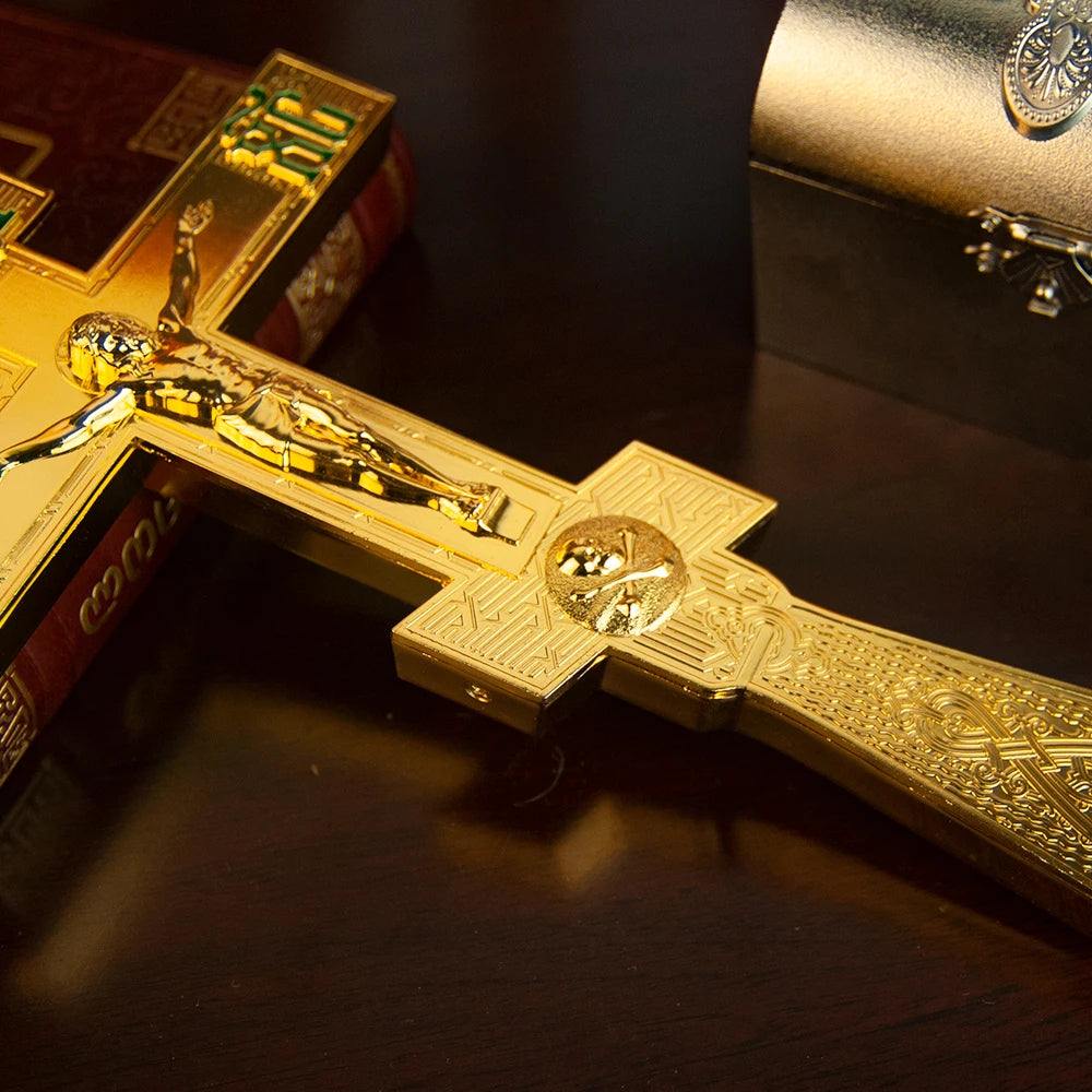 Orthodox Blessing Cross – Jesus Crucifix Wall Cross for Home & Church