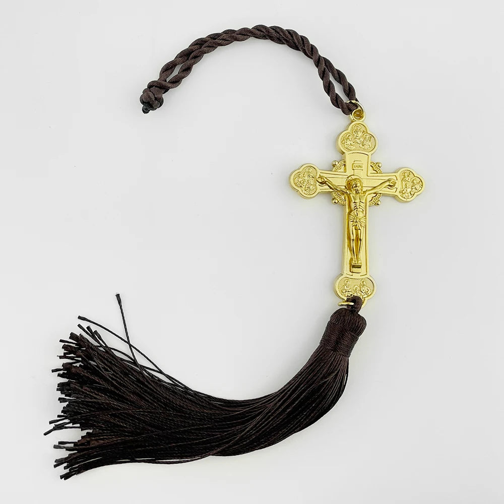 Orthodox Cross Jesus Pendant – Christian Crucifix Car Hanging Ornament & Religious Gift