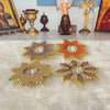 Orthodox-Style Sunburst Reliquary Case – 3 Inch Christian Keepsake Holder