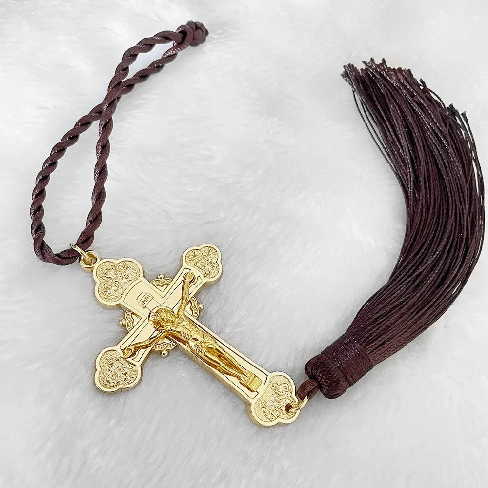 Orthodox Cross Jesus Pendant – Christian Crucifix Car Hanging Ornament & Religious Gift