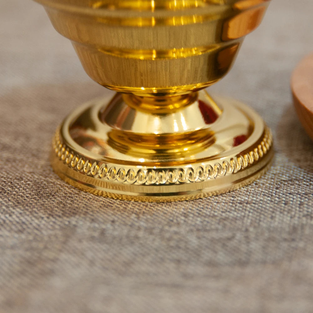 Orthodox Incense Burner with Spoon – Greek Style Church Censer for Prayer & Worship