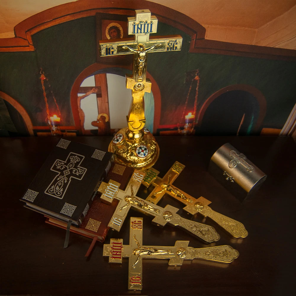 Orthodox Blessing Cross – Jesus Crucifix Wall Cross for Home & Church