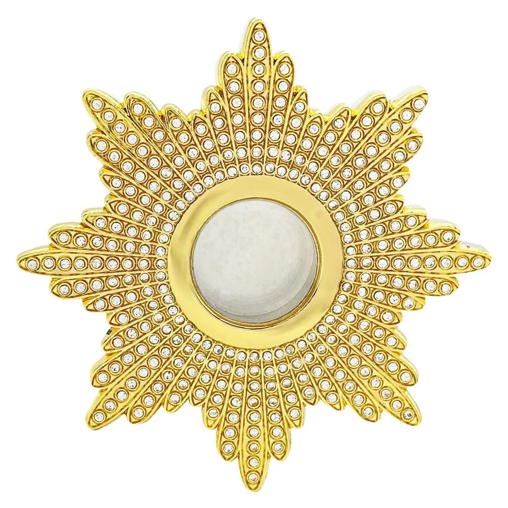 Orthodox-Style Sunburst Reliquary Case – 3 Inch Christian Keepsake Holder - Sylva