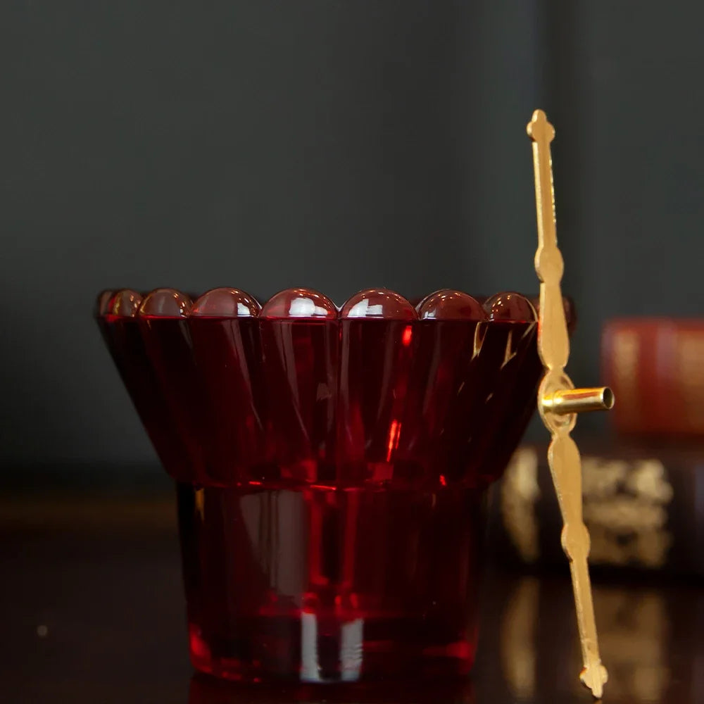Orthodox Jesus Standing Vigil Oil Lamp with Red Glass Cup for Home Altar & Prayer