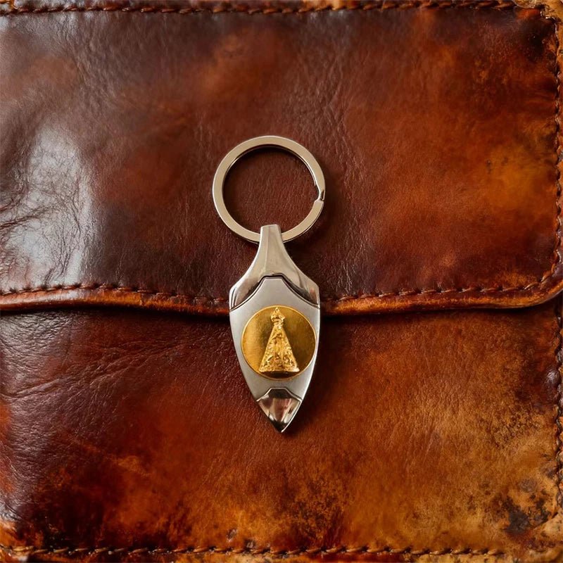 Virgin Mary Crown Icon Metal Keychain & Handbag Charm - Sylva