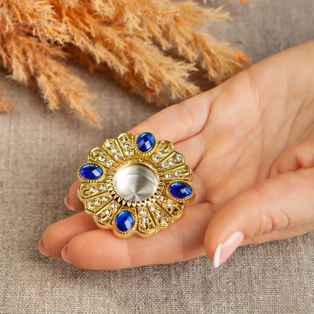 Gold-Tone Mini Reliquary-Style Holder – Ornate Religious Keepsake Display - Sylva