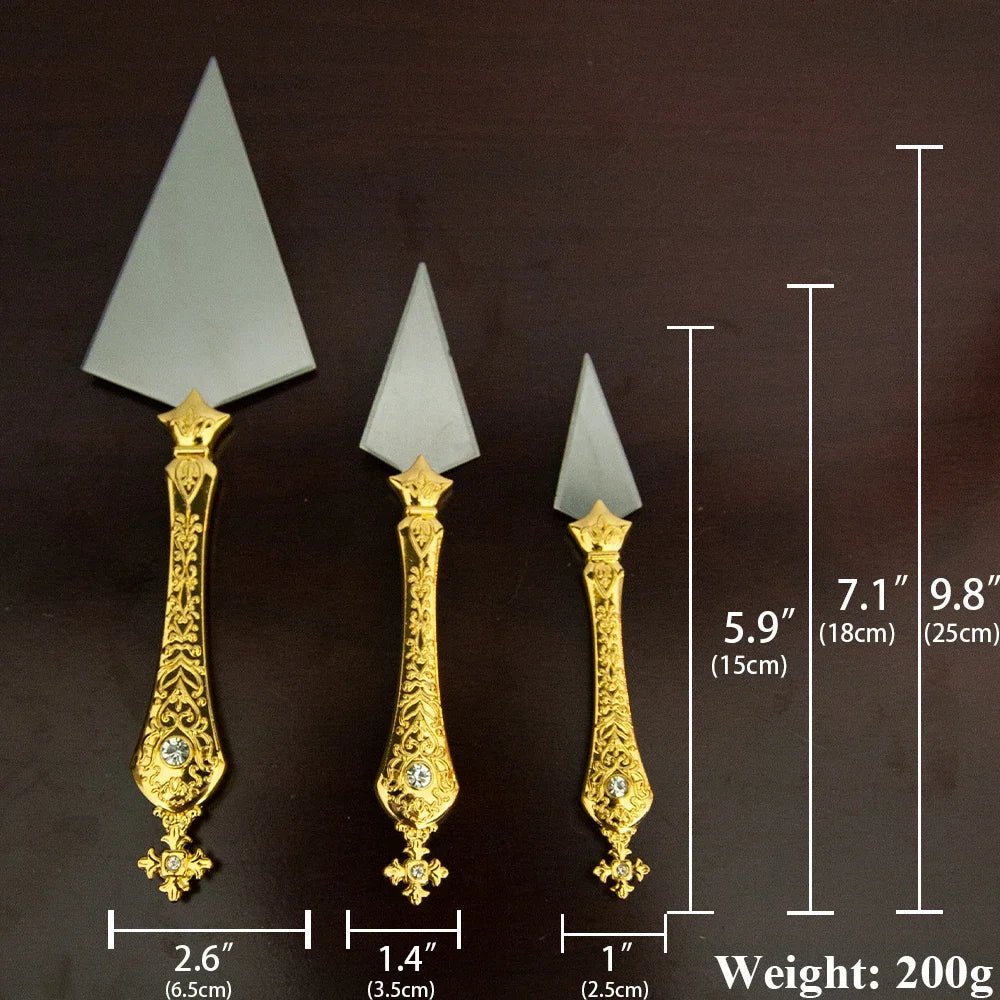 Orthodox Church Liturgical Knife Set – Decorative Metal Ritual Knives for Religious Ceremonies (3 Sizes) - Sylva