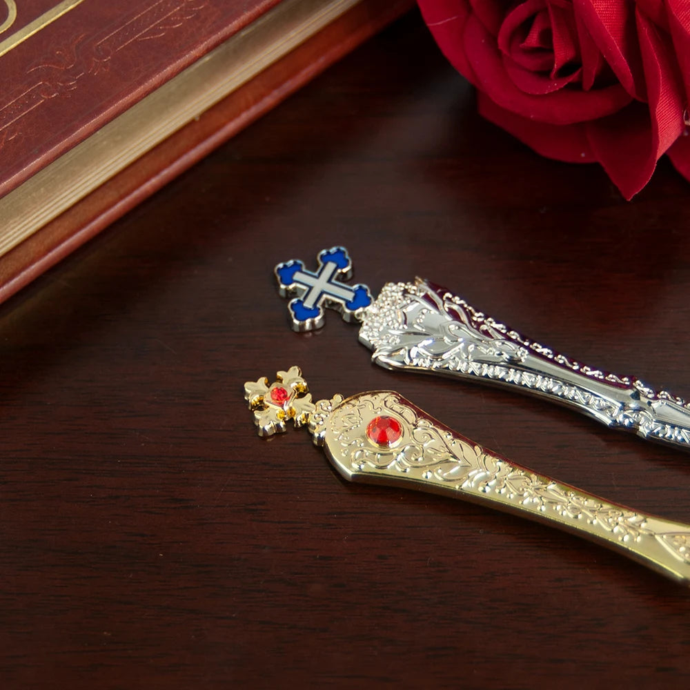 Gold Plated Orthodox Holy Water Spoon – Christian Church Ritual Accessory