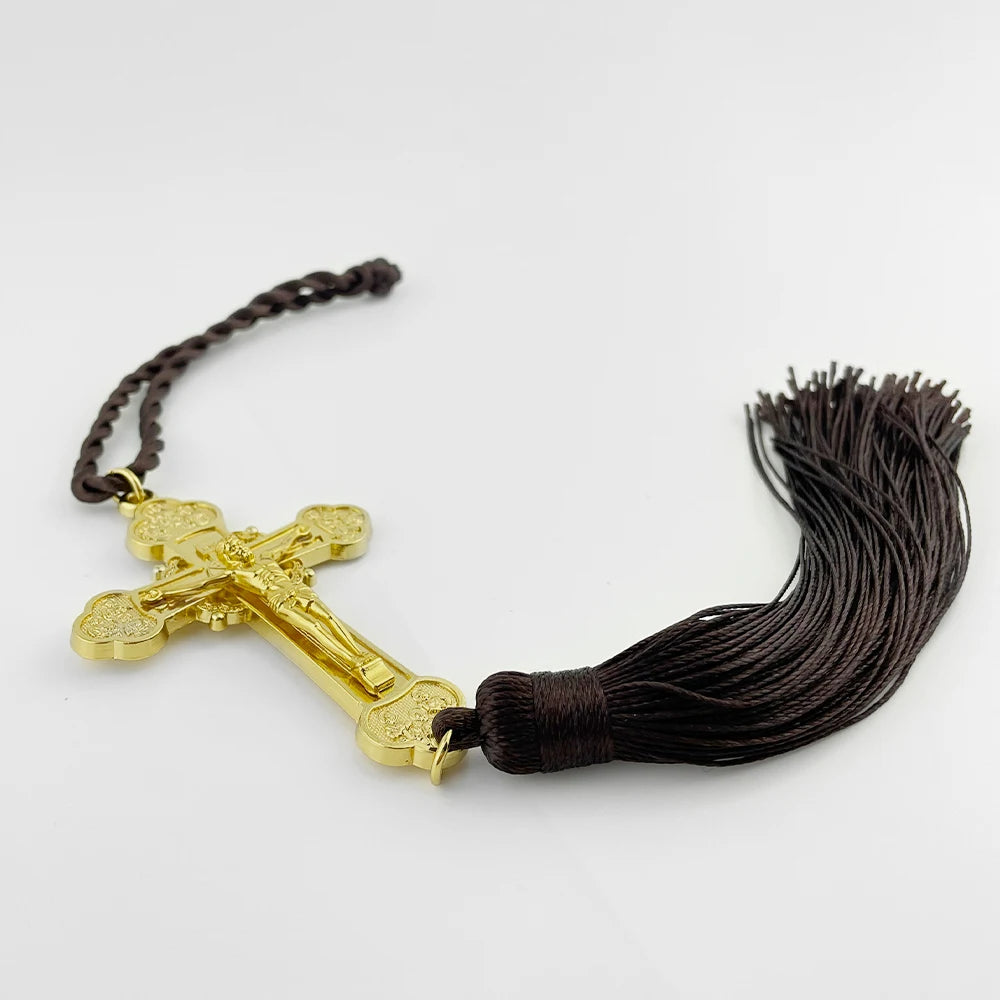 Orthodox Cross Jesus Pendant – Christian Crucifix Car Hanging Ornament & Religious Gift