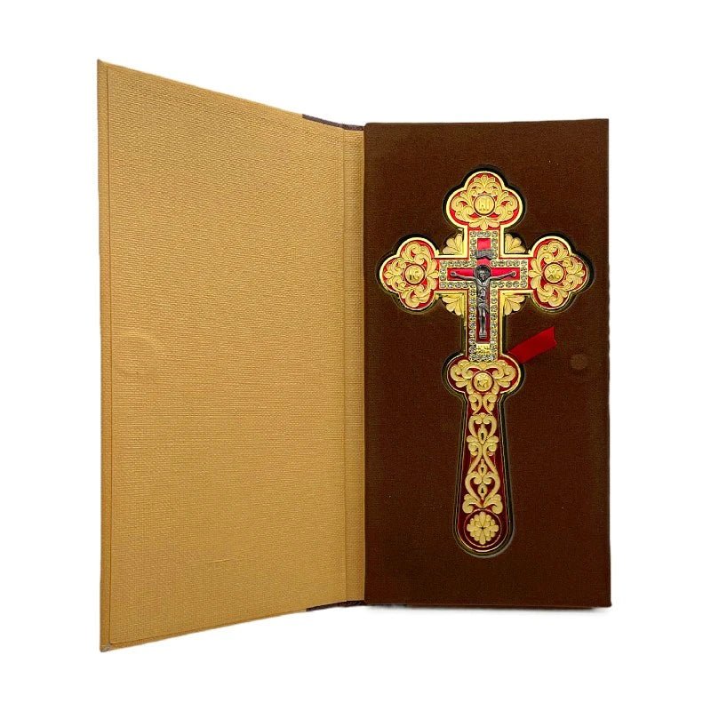 Orthodox Blessing Cross – Handmade Zinc Alloy Crucifix for Church, Prayer & Worship - Sylva