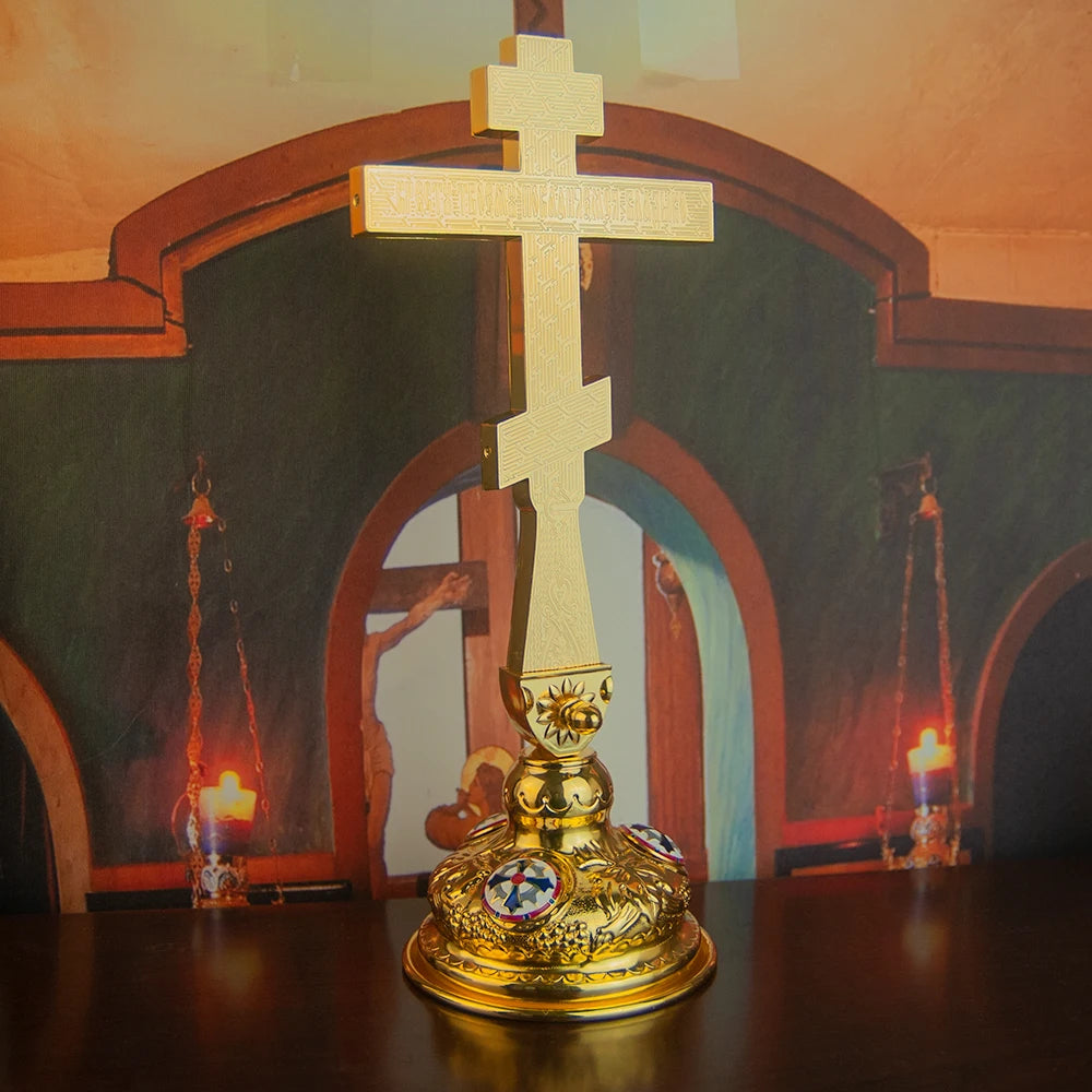 Orthodox Blessing Cross – Jesus Crucifix Wall Cross for Home & Church