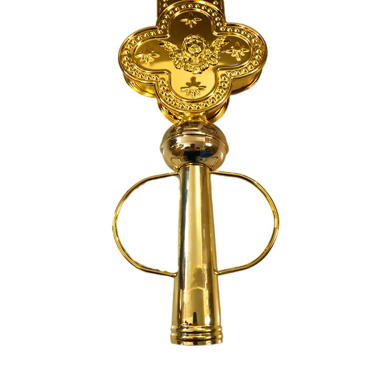 29.5" Luxury Gold Plated Orthodox Processional Crucifix – Church Cross