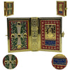 Greek Orthodox Crucifix Book Cover with Stand – Gold Jesus Cross Icon