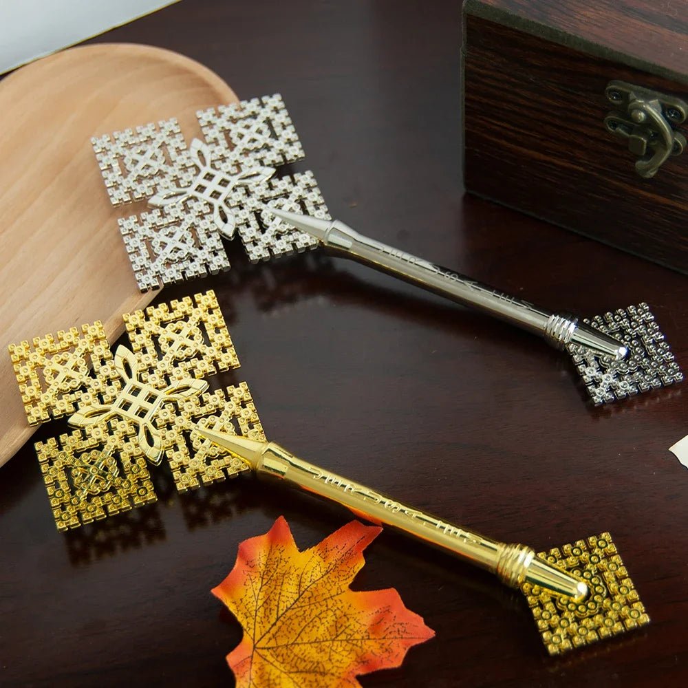 Orthodox Gold-Plated Hand Blessing Cross – 9.1" Liturgical Prayer Cross - Sylva
