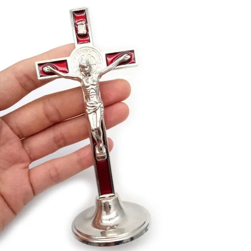 Standing Jesus Crucifix Cross – Catholic Alloy Prayer & Altar Decor