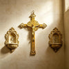 Luxury Gold Plated Catholic Wall Crucifix with Jesus – Filigree Cross