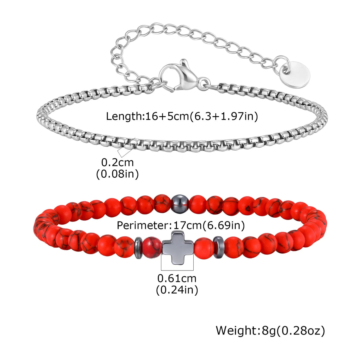 Men's Christian Cross Bracelet – Stainless Steel & Beaded Faith Jewellery