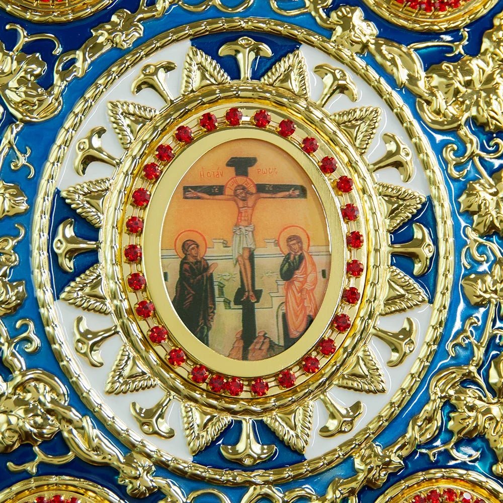Orthodox Bible Cover – Gold Enamel Alloy Gospel Book Protective Shell - Sylva