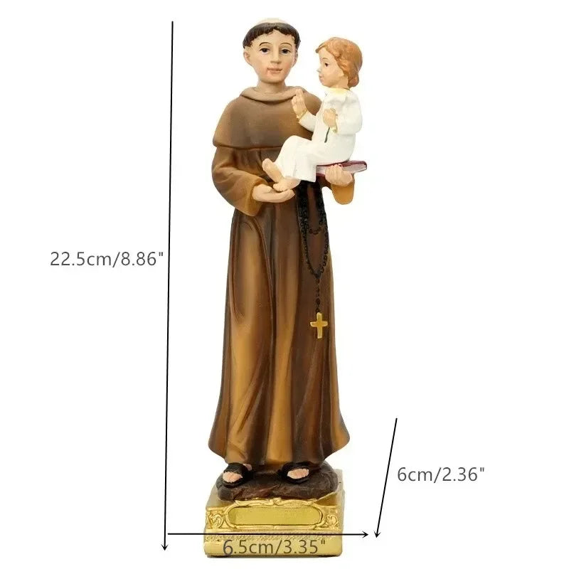 Saint Anthony with Baby Jesus Catholic Statue – Resin Home Altar Decor