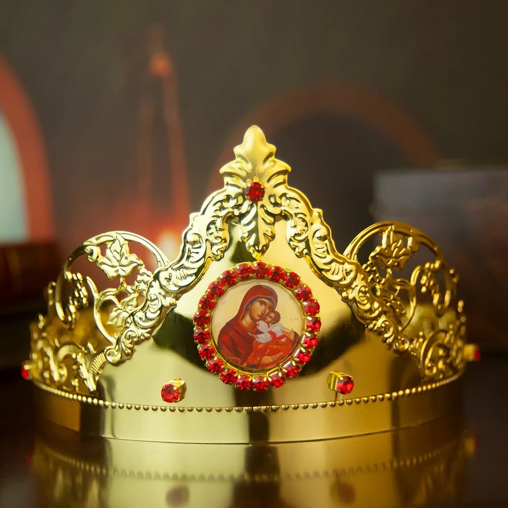 Eastern Orthodox Wedding Crown – Gold-Plated Byzantine Ceremonial Crown - Sylva