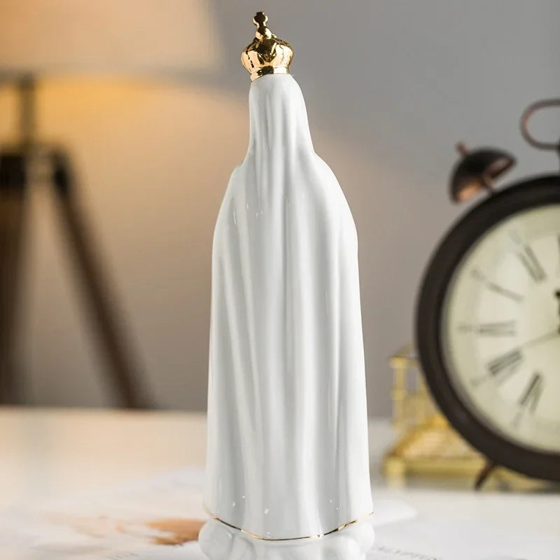 Our Lady of Fatima Statue – 31cm Ceramic Virgin Mary Figurine