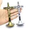Standing Jesus Crucifix Cross – Antique Bronze & Silver Catholic Decor