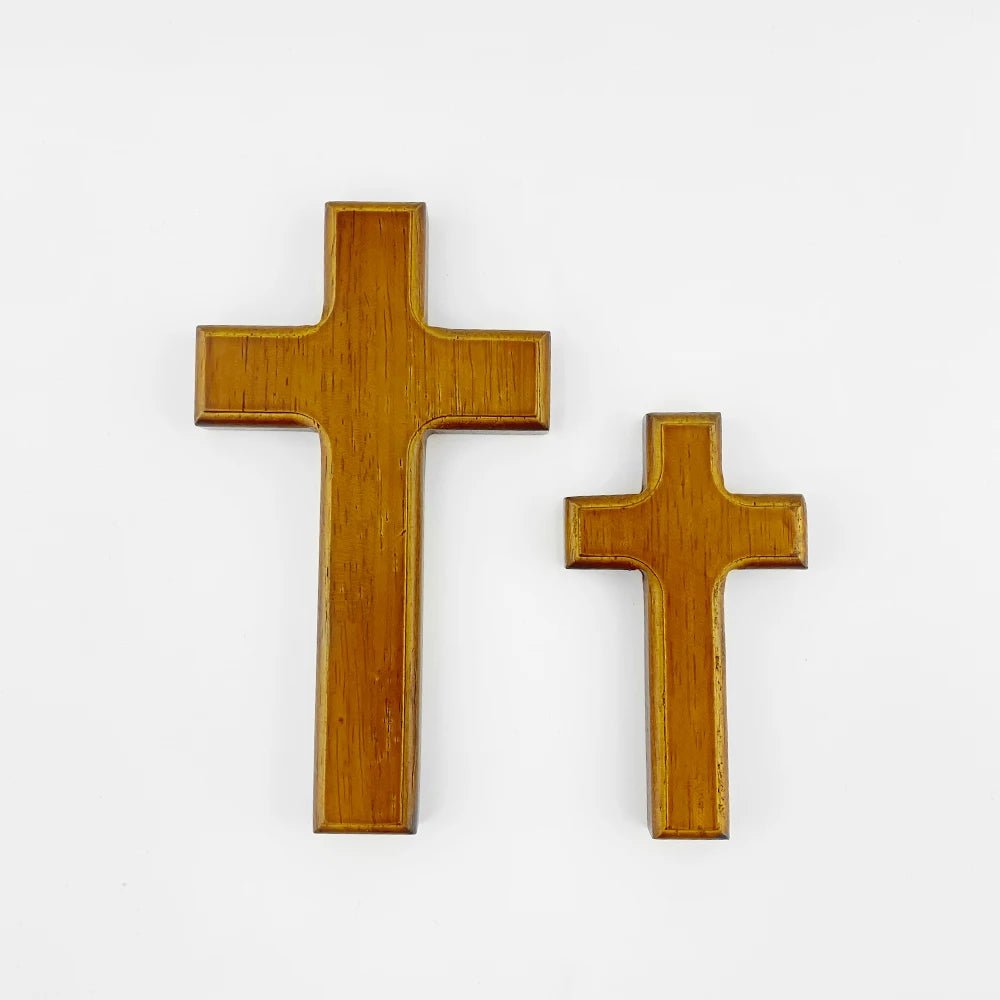 Catholic Wooden Handheld Prayer Cross – Christian Blessing Cross - Sylva
