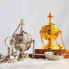 Orthodox Church Censer Thurible with 12 Bells & 4 Chains – Gold or Silver