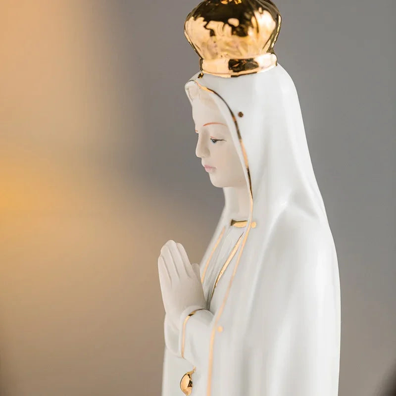 Our Lady of Fatima Statue – 31cm Ceramic Virgin Mary Figurine