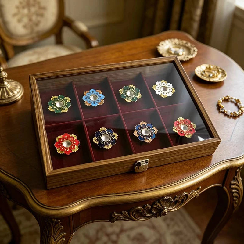 Orthodox Religious Gift Set – Enamel Byzantine Church Decor in Wooden Box