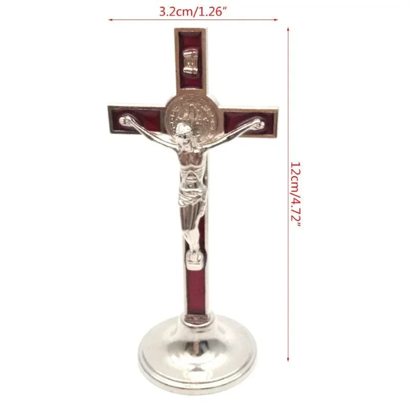 Standing Jesus Crucifix Cross – Catholic Alloy Prayer & Altar Decor