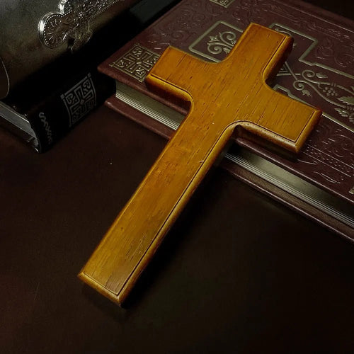 Catholic Wooden Handheld Prayer Cross – Christian Blessing Cross - Sylva