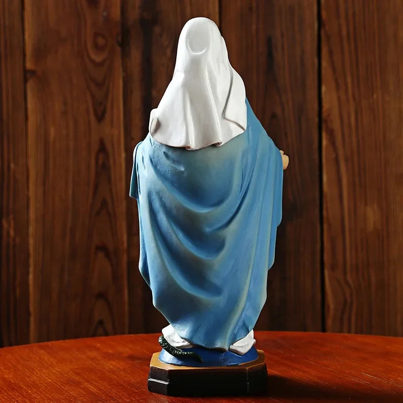 Our Lady Virgin Mary Catholic Statue – Resin Home Altar & Prayer Decor