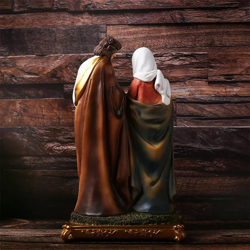 Holy Family Statue – Jesus, Mary & Joseph Catholic Resin Figurine