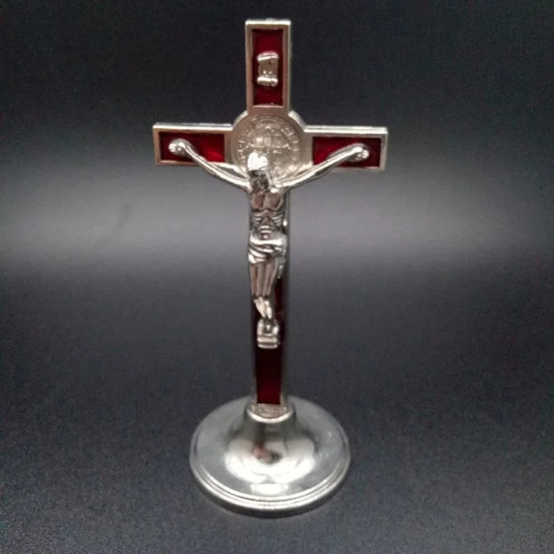 Standing Jesus Crucifix Cross – Catholic Alloy Prayer & Altar Decor