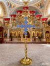 Gilded Orthodox Church Candle Holder – Liturgical Altar Candlestick