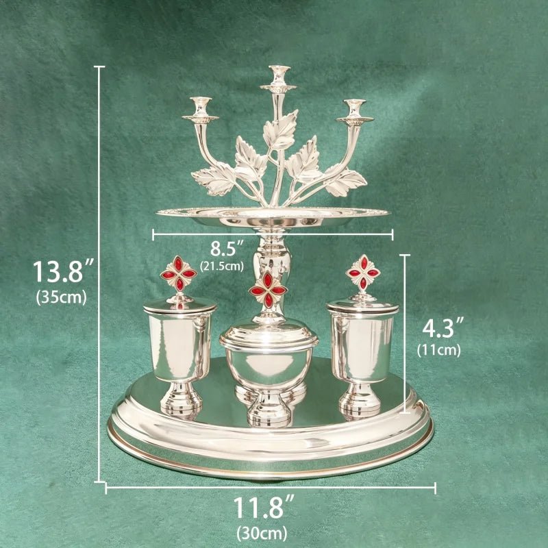 Orthodox Church Communion Set – Chalice, Ciborium & Candlestick Vessels - Sylva